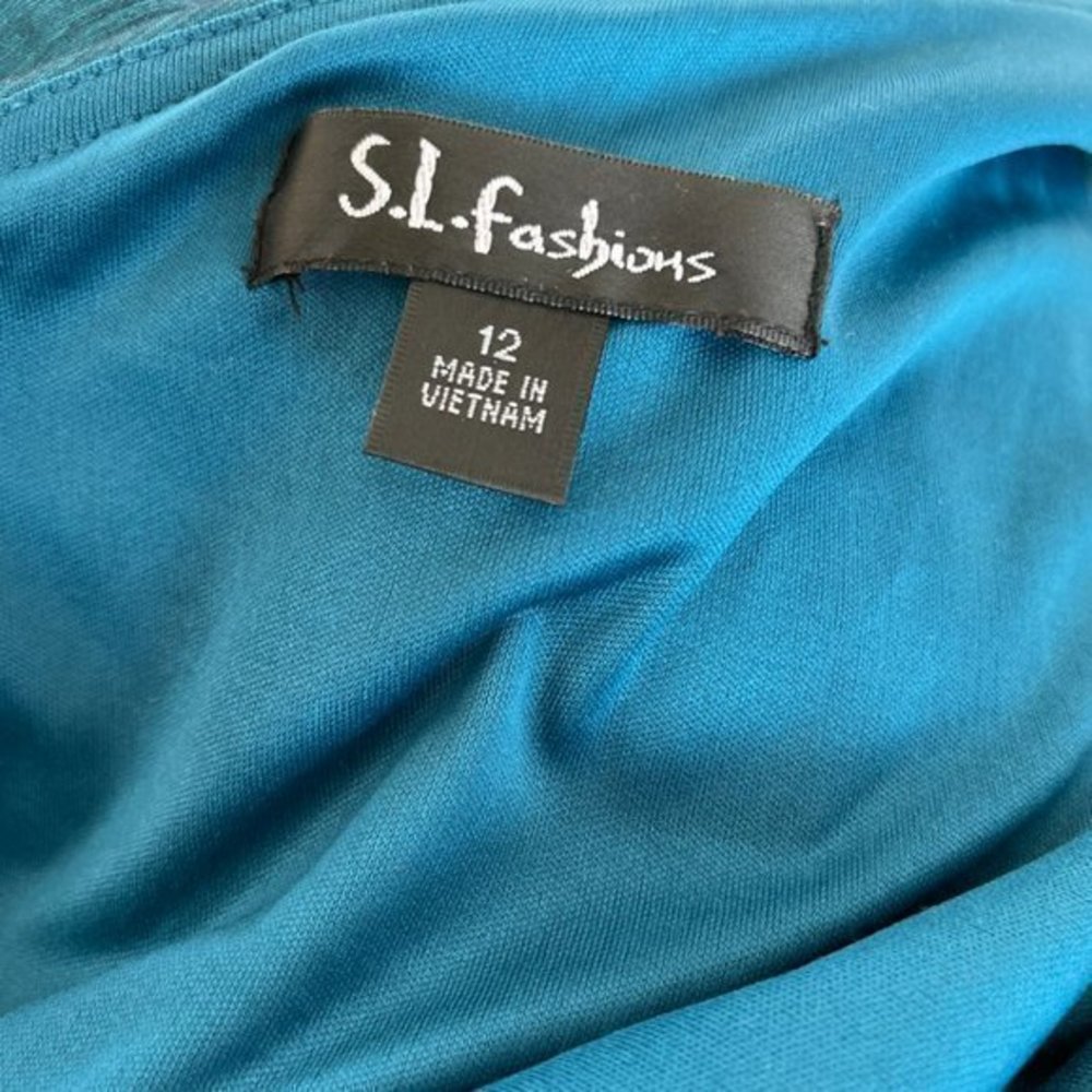 SL Fashions One Shoulder Ruffle Dress - Picture 4 of 7